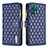 Leather Case Stands Flip Cover Holder B12F for Realme V25 5G Blue