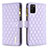 Leather Case Stands Flip Cover Holder B12F for Samsung Galaxy A03s Purple