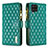 Leather Case Stands Flip Cover Holder B12F for Samsung Galaxy A12 5G Green