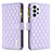 Leather Case Stands Flip Cover Holder B12F for Samsung Galaxy A23 4G Purple