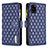 Leather Case Stands Flip Cover Holder B12F for Samsung Galaxy A31 Blue