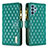 Leather Case Stands Flip Cover Holder B12F for Samsung Galaxy A32 4G Green