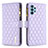 Leather Case Stands Flip Cover Holder B12F for Samsung Galaxy A32 4G Purple