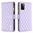 Leather Case Stands Flip Cover Holder B12F for Samsung Galaxy A41 Purple