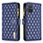 Leather Case Stands Flip Cover Holder B12F for Samsung Galaxy A71 5G Blue