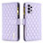 Leather Case Stands Flip Cover Holder B12F for Samsung Galaxy A72 4G Purple