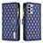 Leather Case Stands Flip Cover Holder B12F for Samsung Galaxy A72 5G Blue