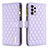 Leather Case Stands Flip Cover Holder B12F for Samsung Galaxy A72 5G Purple