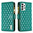 Leather Case Stands Flip Cover Holder B12F for Samsung Galaxy A73 5G Green