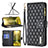 Leather Case Stands Flip Cover Holder B12F for Samsung Galaxy M02s