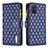 Leather Case Stands Flip Cover Holder B12F for Samsung Galaxy M40S Blue