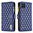 Leather Case Stands Flip Cover Holder B12F for Samsung Galaxy M53 5G Blue