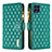 Leather Case Stands Flip Cover Holder B12F for Samsung Galaxy M53 5G Green