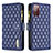 Leather Case Stands Flip Cover Holder B12F for Samsung Galaxy S20 FE 4G Blue