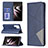 Leather Case Stands Flip Cover Holder B12F for Samsung Galaxy S21 Ultra 5G