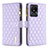 Leather Case Stands Flip Cover Holder B12F for Vivo Y02A Purple