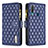 Leather Case Stands Flip Cover Holder B12F for Vivo Y11 Blue