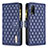 Leather Case Stands Flip Cover Holder B12F for Vivo Y12G Blue