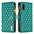 Leather Case Stands Flip Cover Holder B12F for Vivo Y12G Green