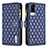 Leather Case Stands Flip Cover Holder B12F for Vivo Y31 (2021) Blue