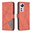 Leather Case Stands Flip Cover Holder B12F for Xiaomi Mi 12 5G Orange