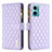 Leather Case Stands Flip Cover Holder B12F for Xiaomi Redmi 10 5G Purple