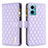 Leather Case Stands Flip Cover Holder B12F for Xiaomi Redmi 11 Prime 5G Purple
