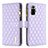 Leather Case Stands Flip Cover Holder B12F for Xiaomi Redmi Note 10 Pro 4G Purple