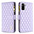 Leather Case Stands Flip Cover Holder B12F for Xiaomi Redmi Note 10S 4G Purple