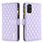 Leather Case Stands Flip Cover Holder B12F for Xiaomi Redmi Note 11 4G (2022) Purple