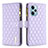 Leather Case Stands Flip Cover Holder B12F for Xiaomi Redmi Note 12 Turbo 5G Purple