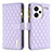 Leather Case Stands Flip Cover Holder B12F for Xiaomi Redmi Note 13 Pro+ Plus 5G Purple