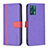 Leather Case Stands Flip Cover Holder B13F for Realme 9 5G Purple