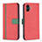 Leather Case Stands Flip Cover Holder B13F for Samsung Galaxy A04 4G Red