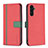 Leather Case Stands Flip Cover Holder B13F for Samsung Galaxy A04s Red