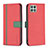 Leather Case Stands Flip Cover Holder B13F for Samsung Galaxy A22s 5G Red