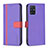 Leather Case Stands Flip Cover Holder B13F for Samsung Galaxy A51 5G Purple