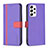 Leather Case Stands Flip Cover Holder B13F for Samsung Galaxy A53 5G Purple