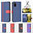 Leather Case Stands Flip Cover Holder B13F for Samsung Galaxy M02s