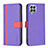 Leather Case Stands Flip Cover Holder B13F for Samsung Galaxy M33 5G Purple