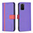 Leather Case Stands Flip Cover Holder B13F for Samsung Galaxy S20 Plus Purple