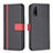 Leather Case Stands Flip Cover Holder B13F for Vivo Y20a Black