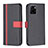 Leather Case Stands Flip Cover Holder B13F for Vivo Y32t Black