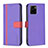 Leather Case Stands Flip Cover Holder B13F for Vivo Y32t Purple
