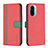 Leather Case Stands Flip Cover Holder B13F for Xiaomi Mi 11i 5G Red