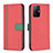 Leather Case Stands Flip Cover Holder B13F for Xiaomi Mi 11T Pro 5G Red