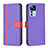 Leather Case Stands Flip Cover Holder B13F for Xiaomi Mi 12T Pro 5G Purple