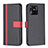 Leather Case Stands Flip Cover Holder B13F for Xiaomi Redmi 10 India Black