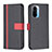 Leather Case Stands Flip Cover Holder B13F for Xiaomi Redmi K40 Pro 5G Black