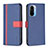 Leather Case Stands Flip Cover Holder B13F for Xiaomi Redmi K40 Pro+ Plus 5G Blue